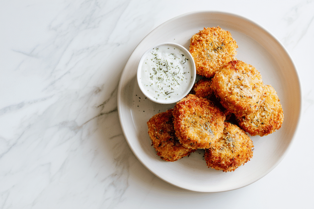 keto nuggets with canned chicken on white plate