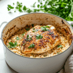 Shawarma Chicken and Rice in white pot