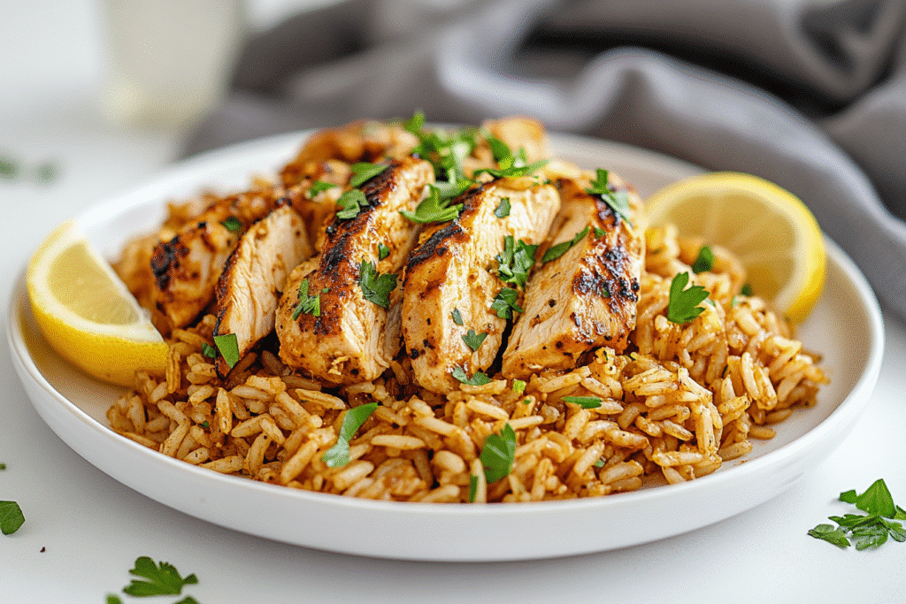 Served One Pot Shawarma Chicken and Rice