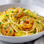 Lemon garlic shrimp pasta one pot recipe solo dinner