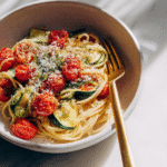 solo spaghetti dinner bowl on white kitchen counter